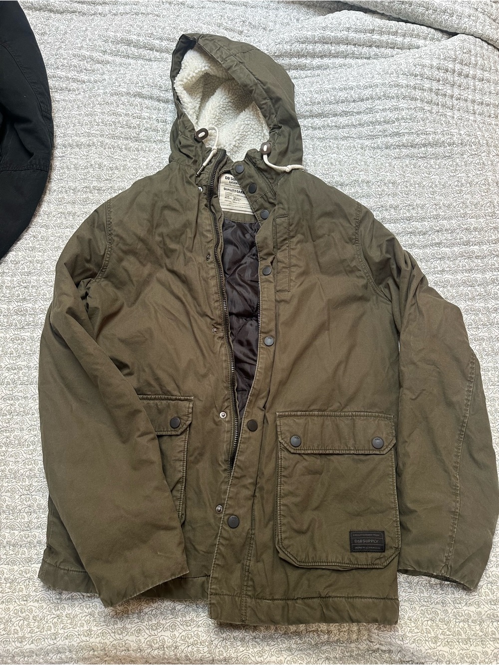 Men's Olive Hooded Jacket